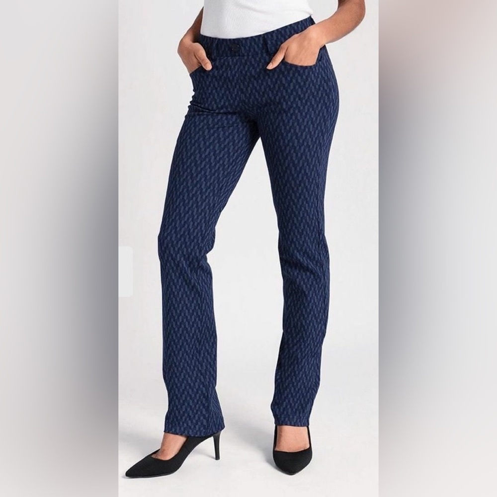 Betabrand Straight-Leg Blue Dress Pant Yoga Pants Size:Large NWT